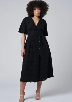 Adeline Broderie Midi Dress
