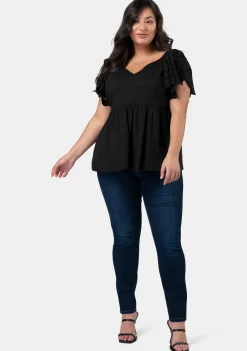 Alexis Broderie Sleeve Top