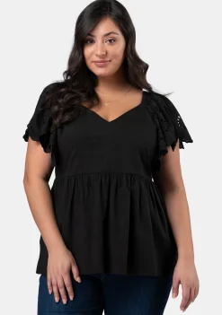 Alexis Broderie Sleeve Top
