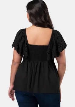 Alexis Broderie Sleeve Top