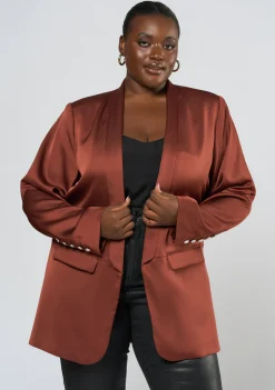 Alyssa Satin Blazer