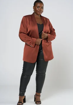 Alyssa Satin Blazer