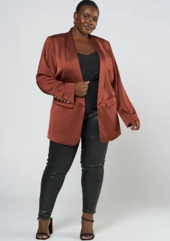Alyssa Satin Blazer