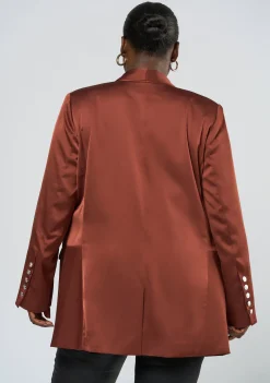Alyssa Satin Blazer