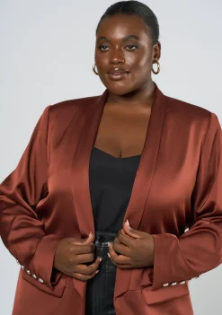 Alyssa Satin Blazer