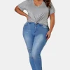 Amber Ankle Distressed Skinny Leg Jean