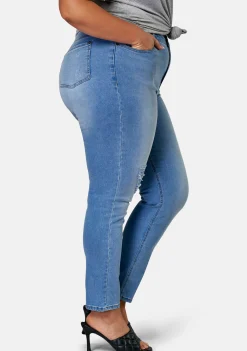 Amber Ankle Distressed Skinny Leg Jean
