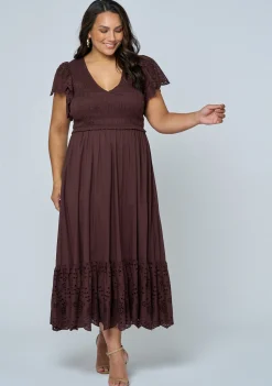 Anastasia Broderie Midi Dress
