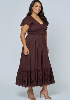 Anastasia Broderie Midi Dress
