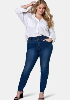 Angie 3 Button Skinny Waist Trimmer Jean