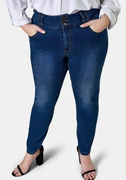 Angie 3 Button Skinny Waist Trimmer Jean