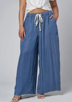 Blake Chambray Wide Leg Pants