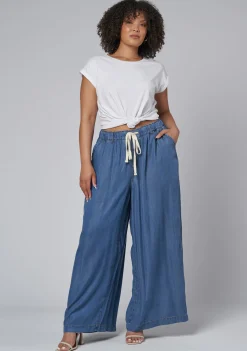 Blake Chambray Wide Leg Pants