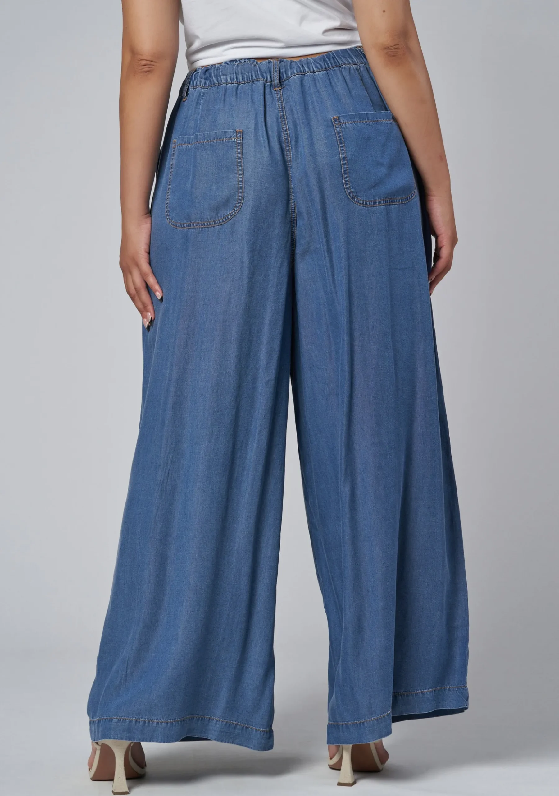 Blake Chambray Wide Leg Pants