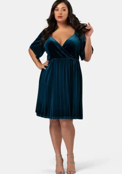 Blushy Worthy Velvet Dress