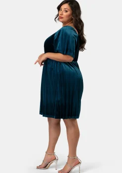 Blushy Worthy Velvet Dress