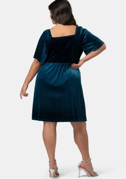 Blushy Worthy Velvet Dress