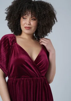 Blushy Worthy Velvet Dress