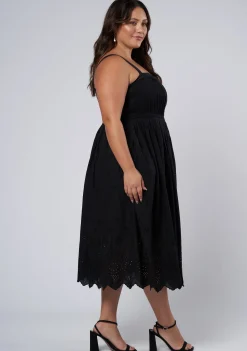 Brenna Broderie Midi Dress