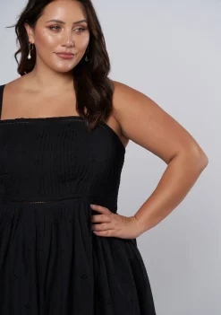 Brenna Broderie Midi Dress
