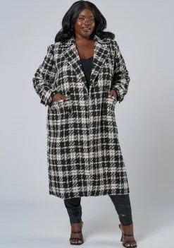 Cecilia Check Longline Coat