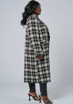 Cecilia Check Longline Coat