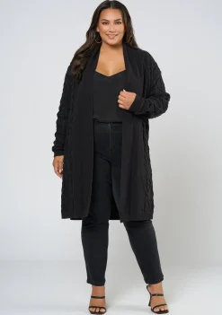 Charli Longline Cable Cardigan