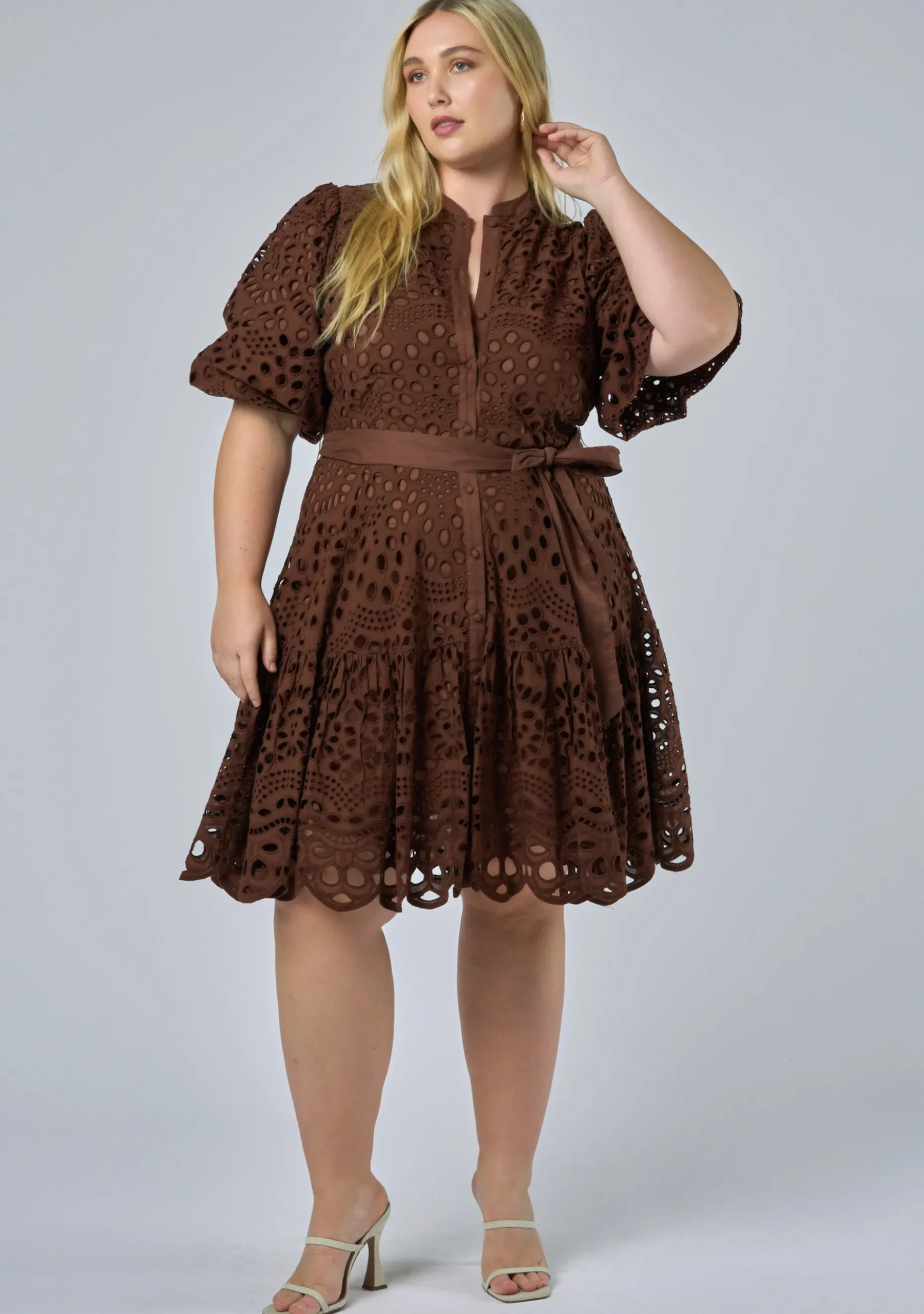 Claudia Broderie Dress