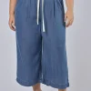 Cleo Chambray Crop Pant