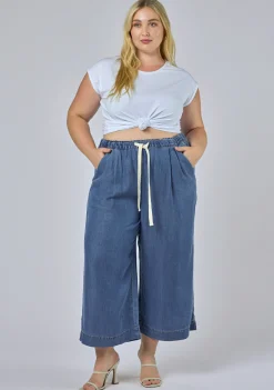 Cleo Chambray Crop Pant