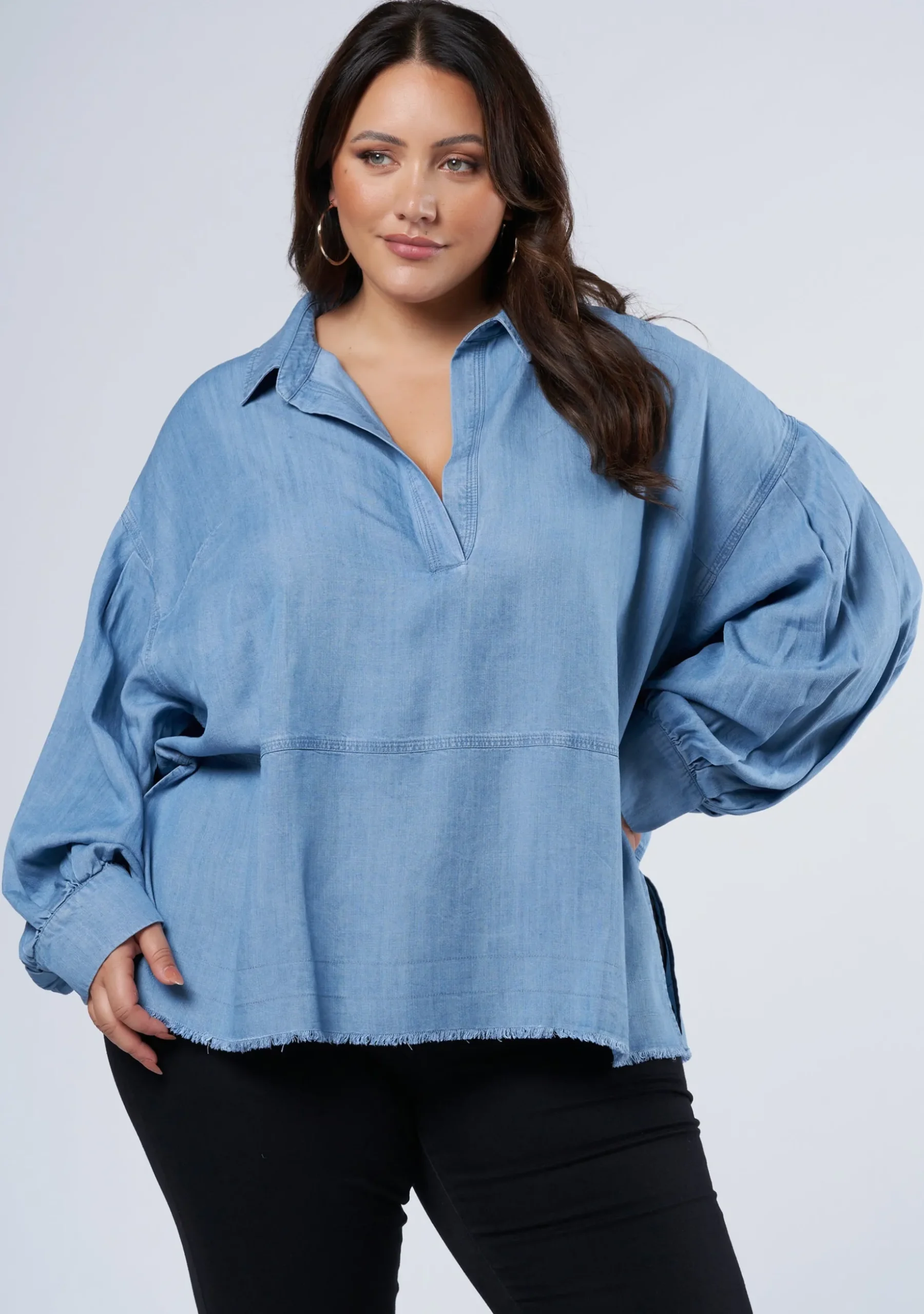 Corbin Chambray Blouse