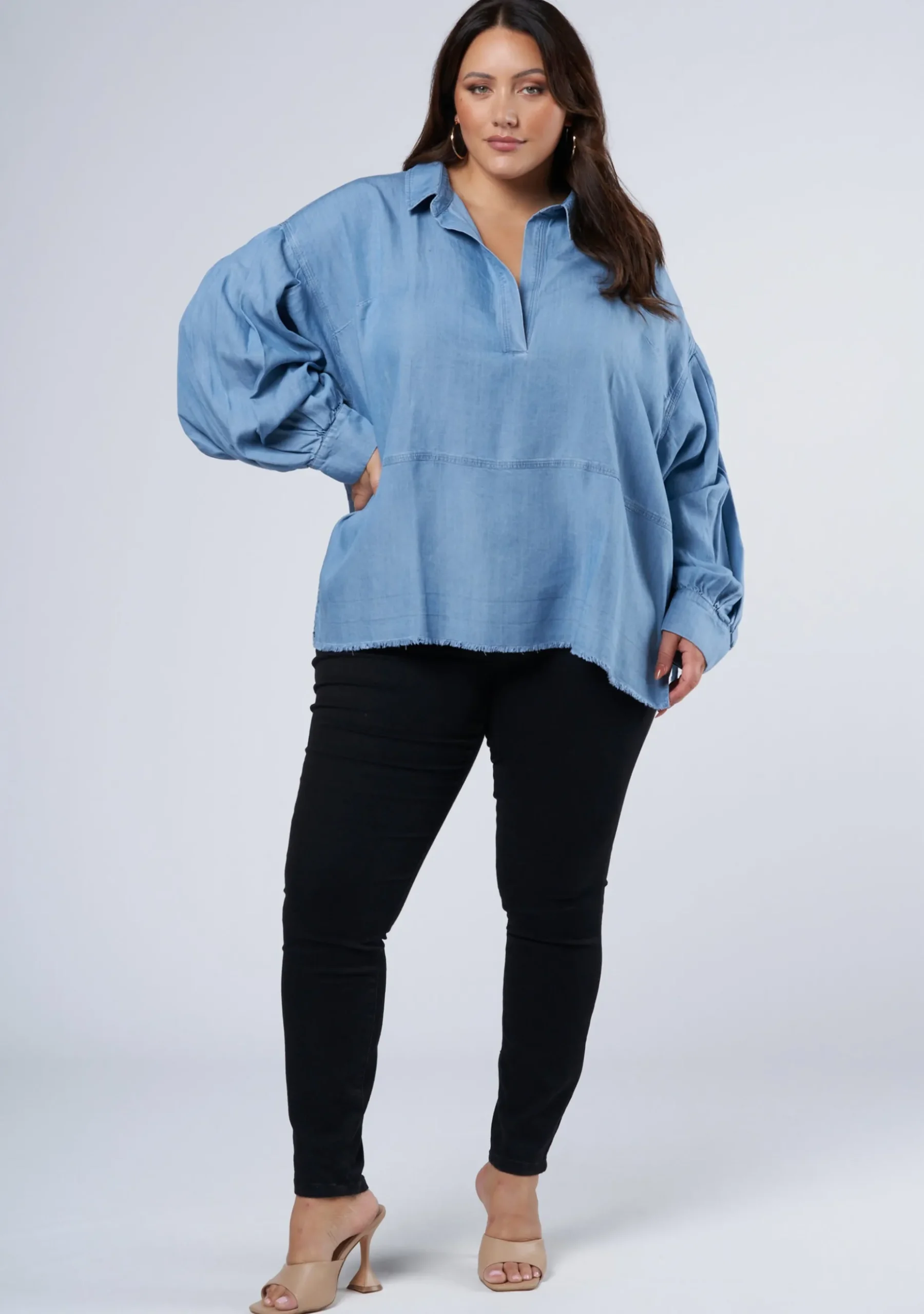 Corbin Chambray Blouse