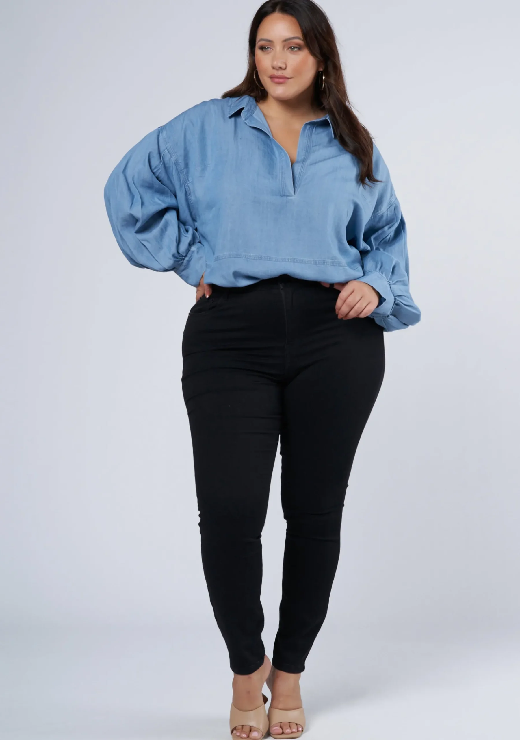 Corbin Chambray Blouse