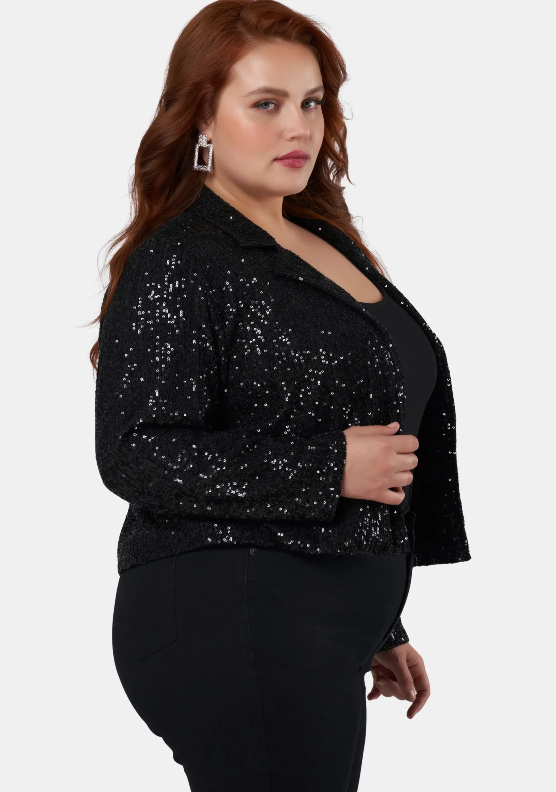 Cosplay Crop Sequin Jacket