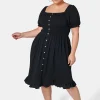 Cristine Crinkle Midi Dress