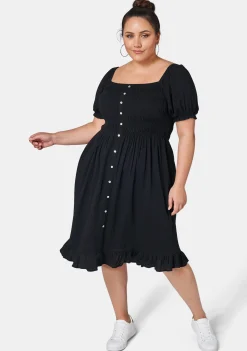 Cristine Crinkle Midi Dress