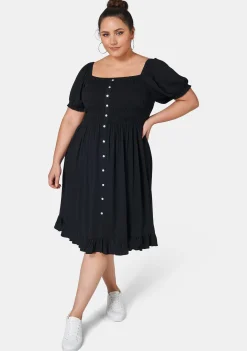 Cristine Crinkle Midi Dress