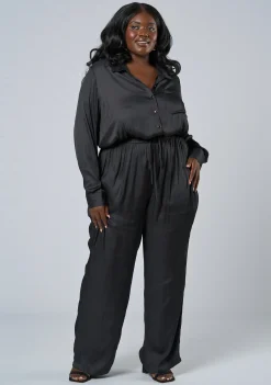 Cut It Out Satin Jumpsuit