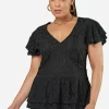 Daisy Lace Peplum Top