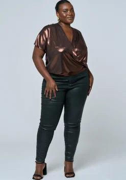 Desires Meet Metallic Top