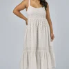 Edwina Embroidered Midi Dress