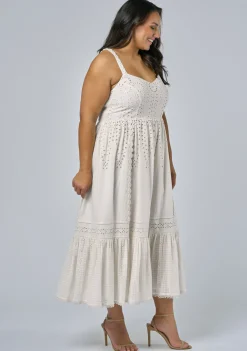 Edwina Embroidered Midi Dress
