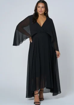 Electric Chemistry Cape Maxi Dress