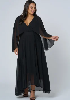 Electric Chemistry Cape Maxi Dress