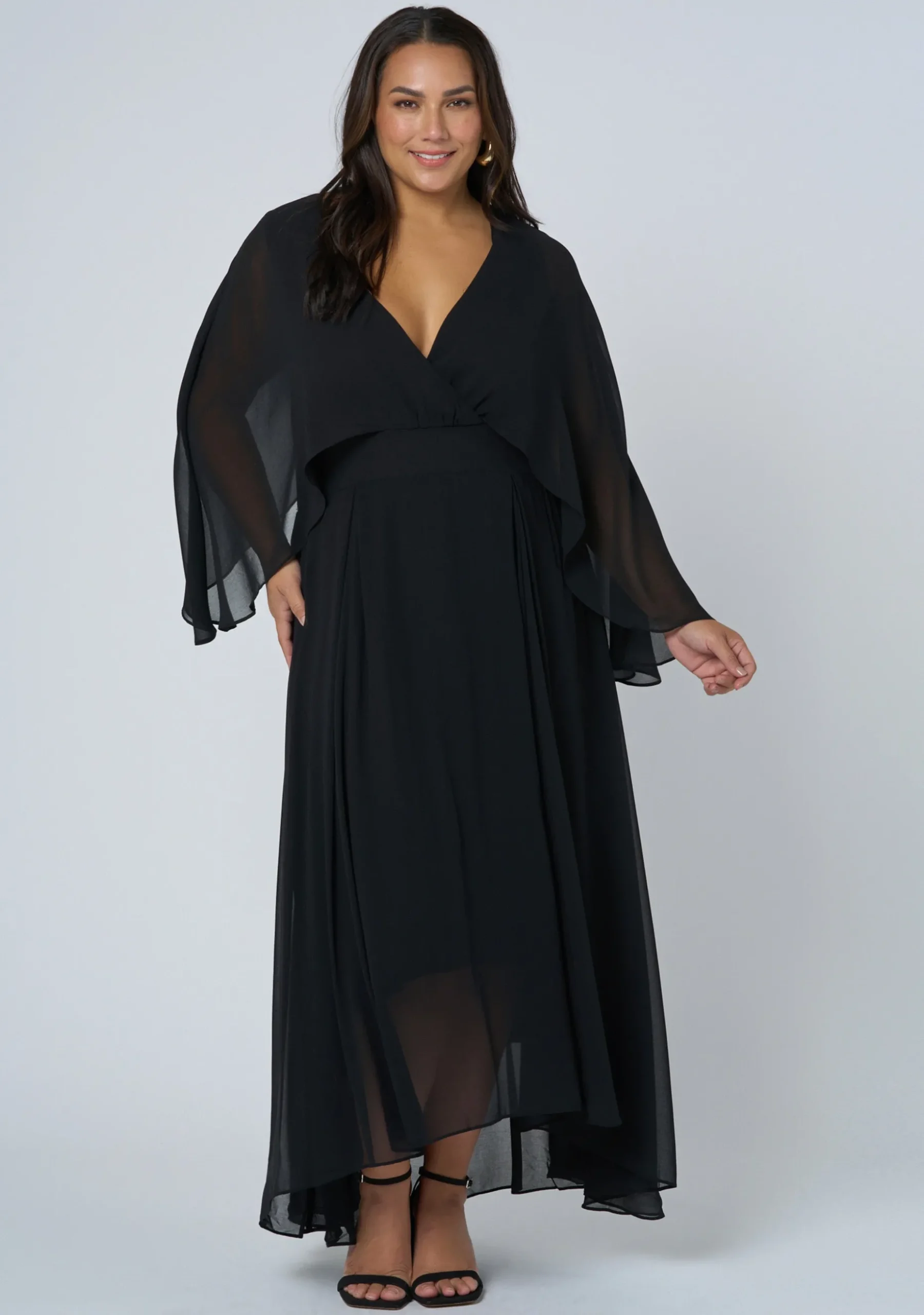 Electric Chemistry Cape Maxi Dress