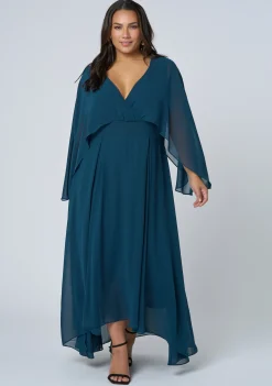 Electric Chemistry Cape Maxi Dress