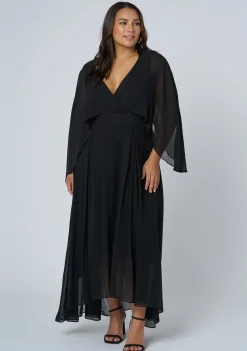 Electric Chemistry Cape Maxi Dress