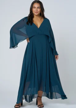 Electric Chemistry Cape Maxi Dress