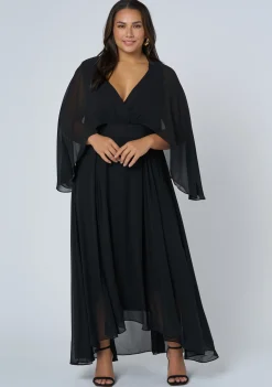 Electric Chemistry Cape Maxi Dress