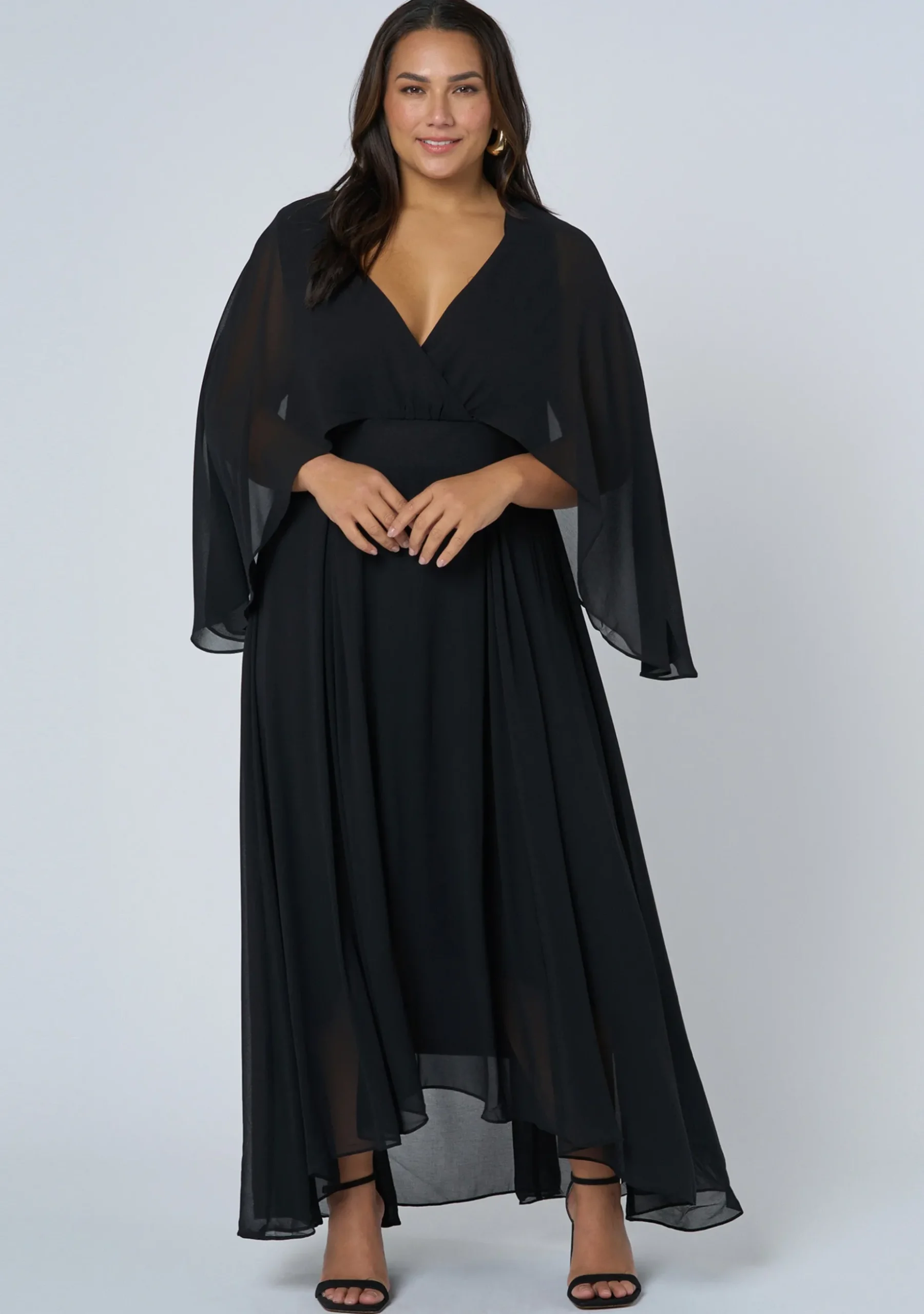 Electric Chemistry Cape Maxi Dress